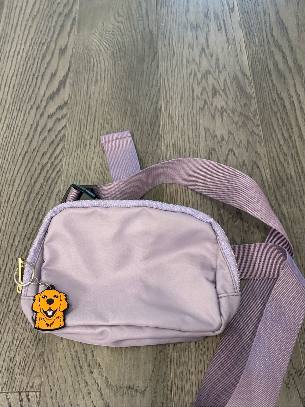 💜 Lilac Crossbody Bag with Cute Dog Charm💜
